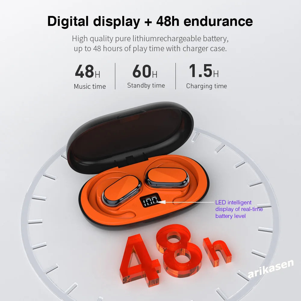 Open Ear Headphones Bluetooth 5 3 Wireless Earphones True Earbuds