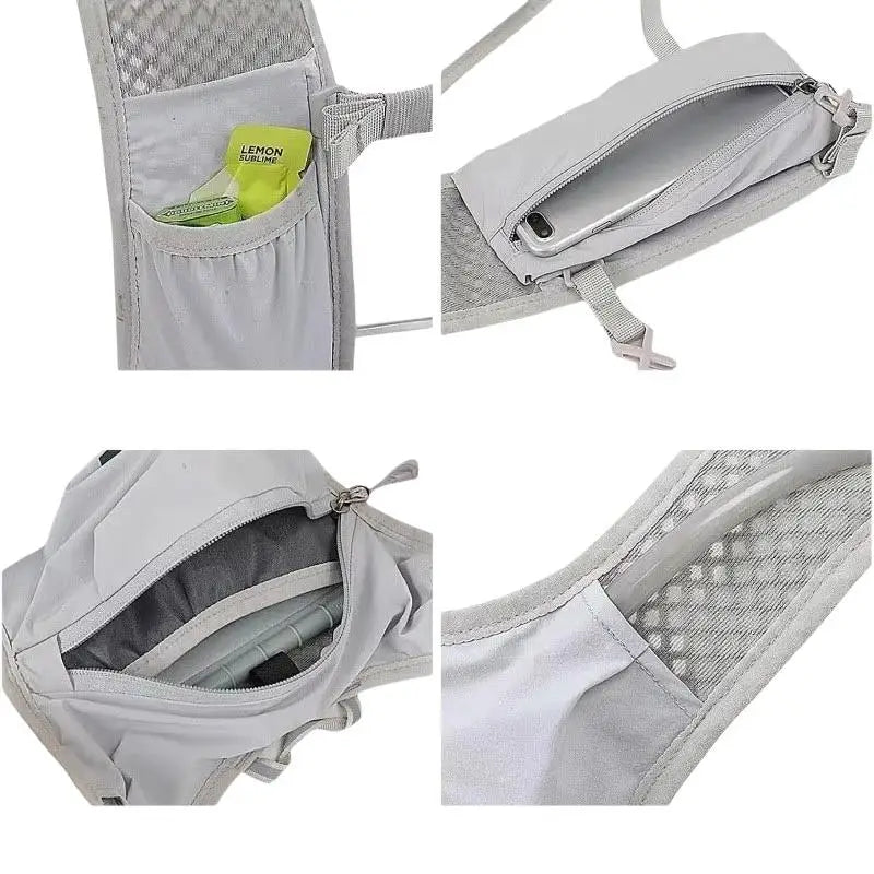 Running Water Bottle Storage Vest Lightweight Reflective Hydration Zpaxo