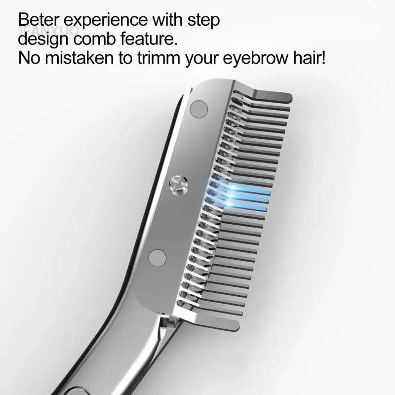 Eyebrow Scissors Stainless Steel Comb Makeup Trimming Knife Hair