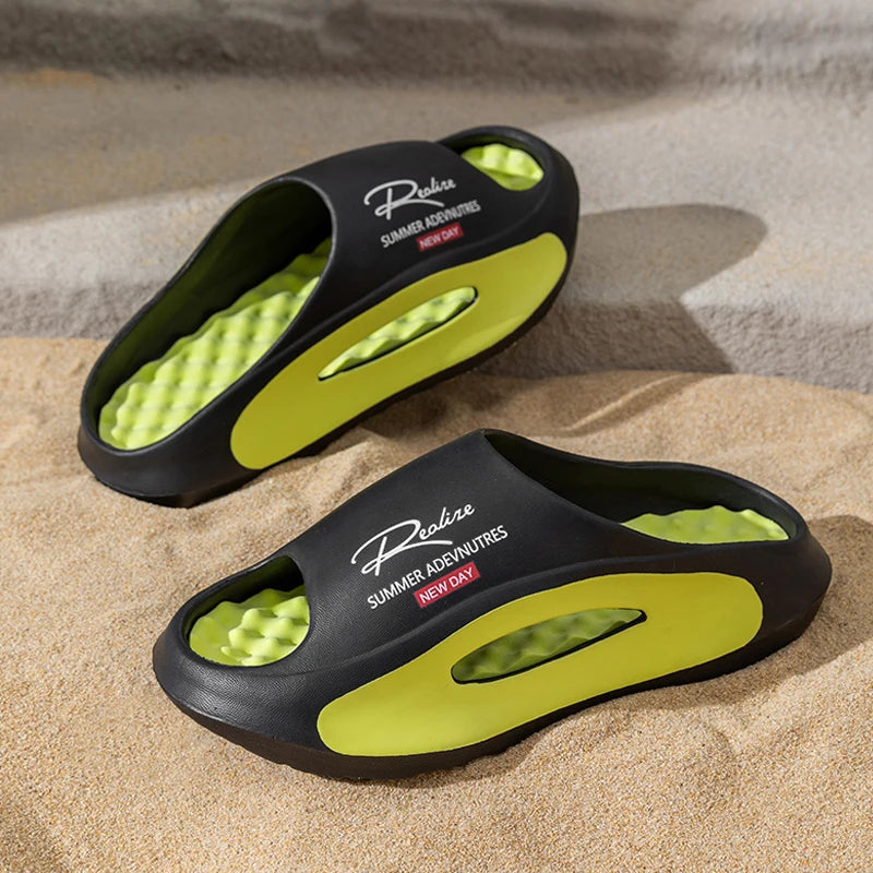 Summer Men's Massage Slippers Indoor Outdoor Sandals Beach Men Casual