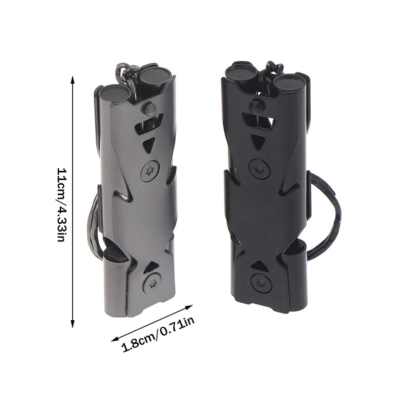 Decibel Stainless Whistle Double Tube Lifesaving Portable Emergency Zpaxo