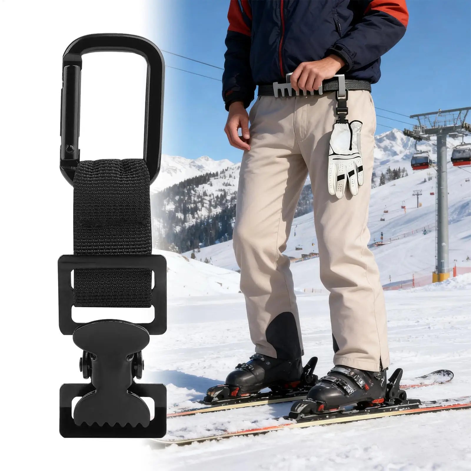 Glove Clips Firefighter Mitten Clamp Serrated Design Work Glove Holder for Towel Pant Belt Golf Firefighter Construction Skiing Zpaxo