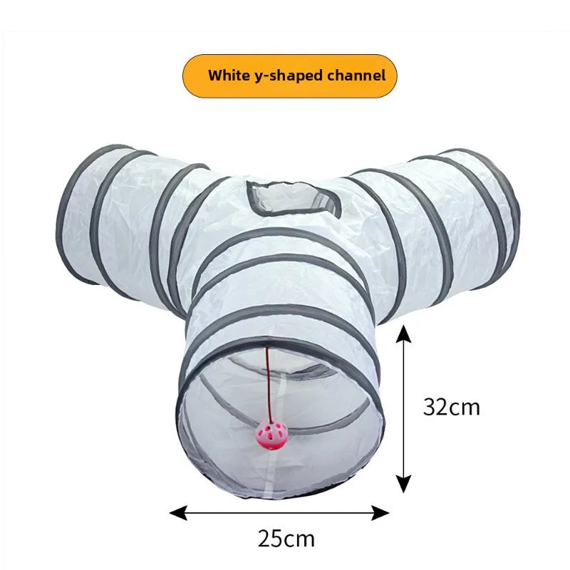 White Cat Passage Cat Tunnel Runway Cat Drilling Through The Ground Chinchilla Passage Pet Cat Toy Supplies Promote Relationship Zpaxo Y channel