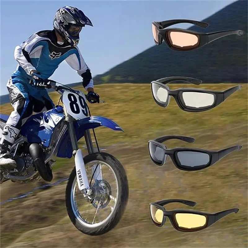 Men's Retro Anti-UV Motorcycle Goggles Padded Comfortable Outdoor Ski
