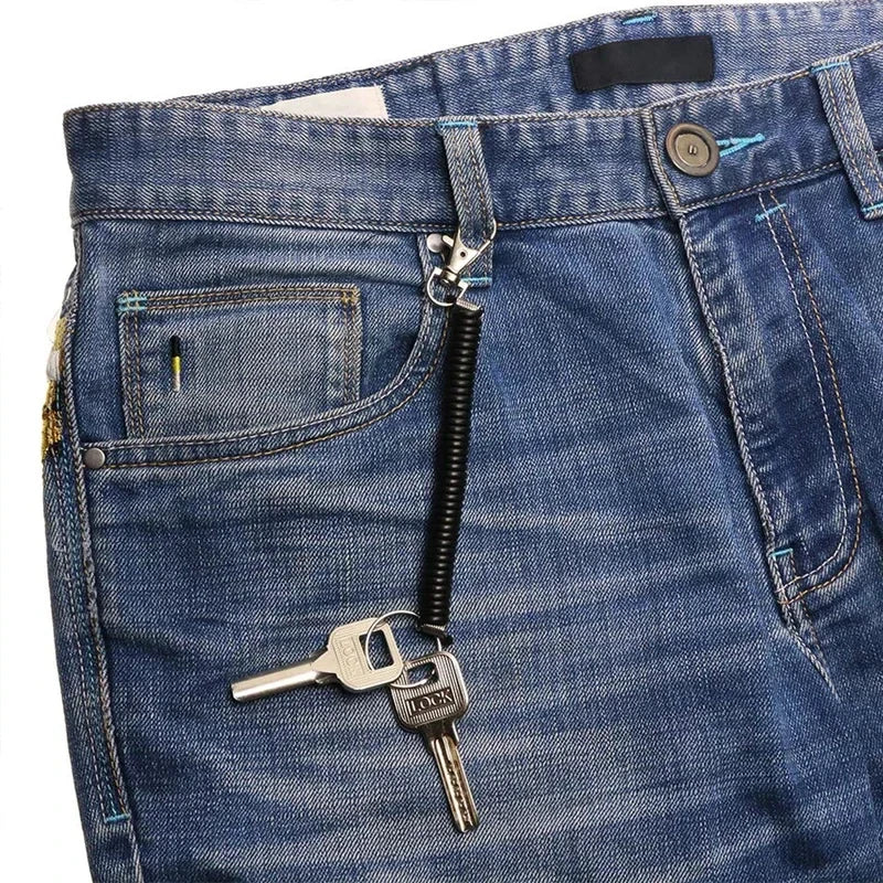 Spiral Coil Spring Keychain with Lobster Buckle – 1/2/4 Pack