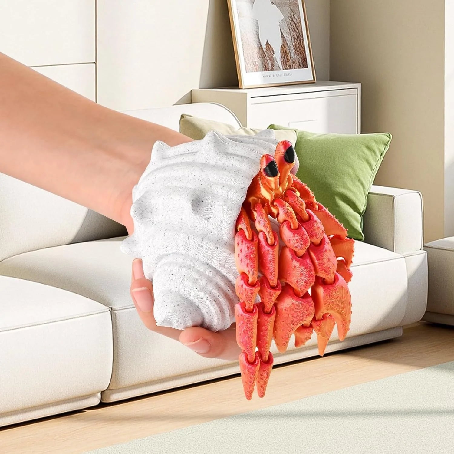 3D Printed Animals 7 8 Hermit Crab Shell Stress Relief Figurines