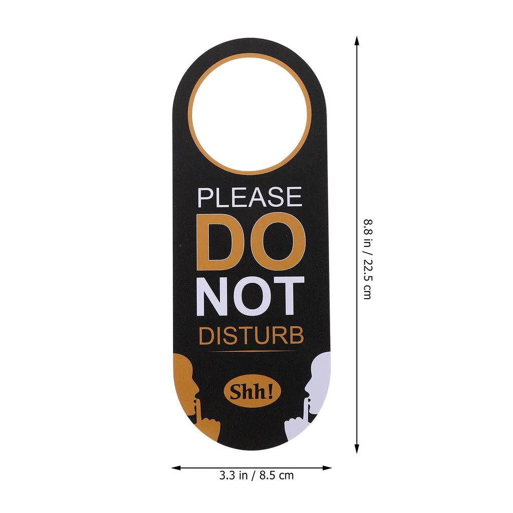 Do Not Disturb Door Hanger Sign Sturdy PVC Double Sided Hotel Room