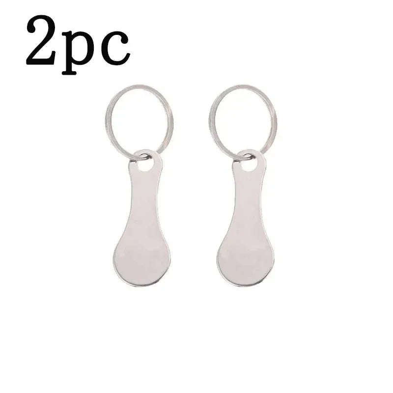 Metal Shopping Cart Tokens – Trolley Coin Keychain 1–6 Pack