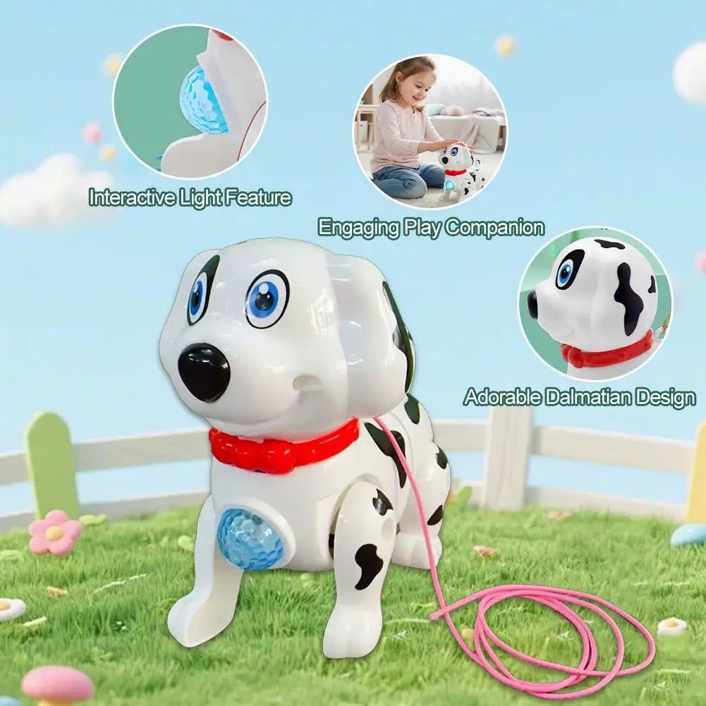 1/2PCS Toy Dog Adorable Dalmatian Interactive Light Electric Musical Puppy Bionic Walking Dynamic music for Small Babies Infant Zpaxo
