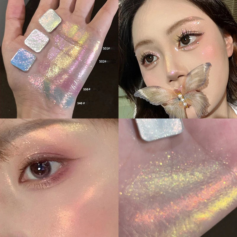 Diamond Chameleon Highlighter Contouring Palette Pearl Flash
