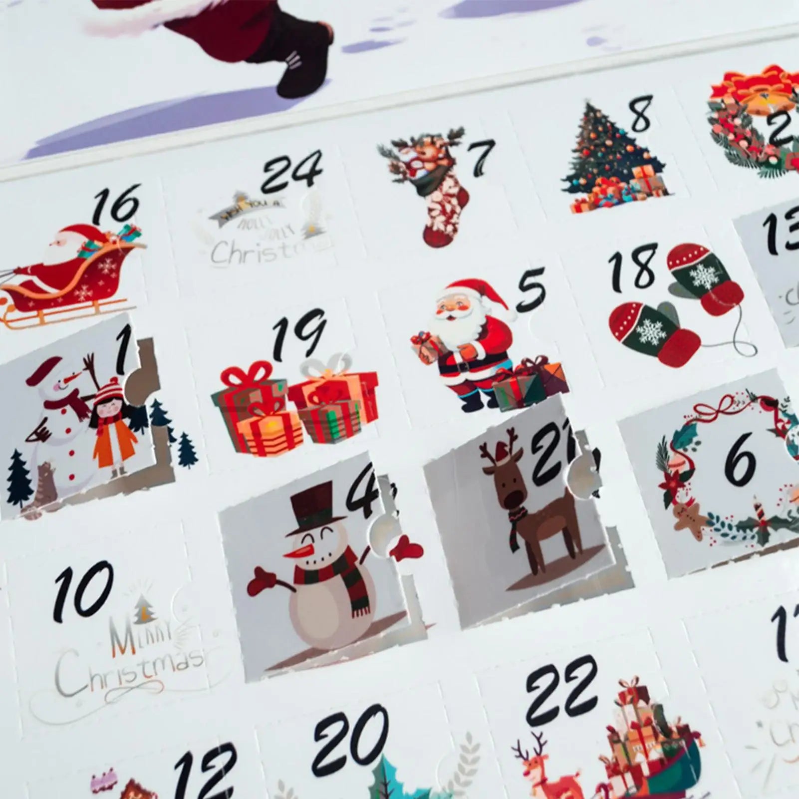 Empty Advent Calendar Box Paper Countdown Case Christmas Party Favor