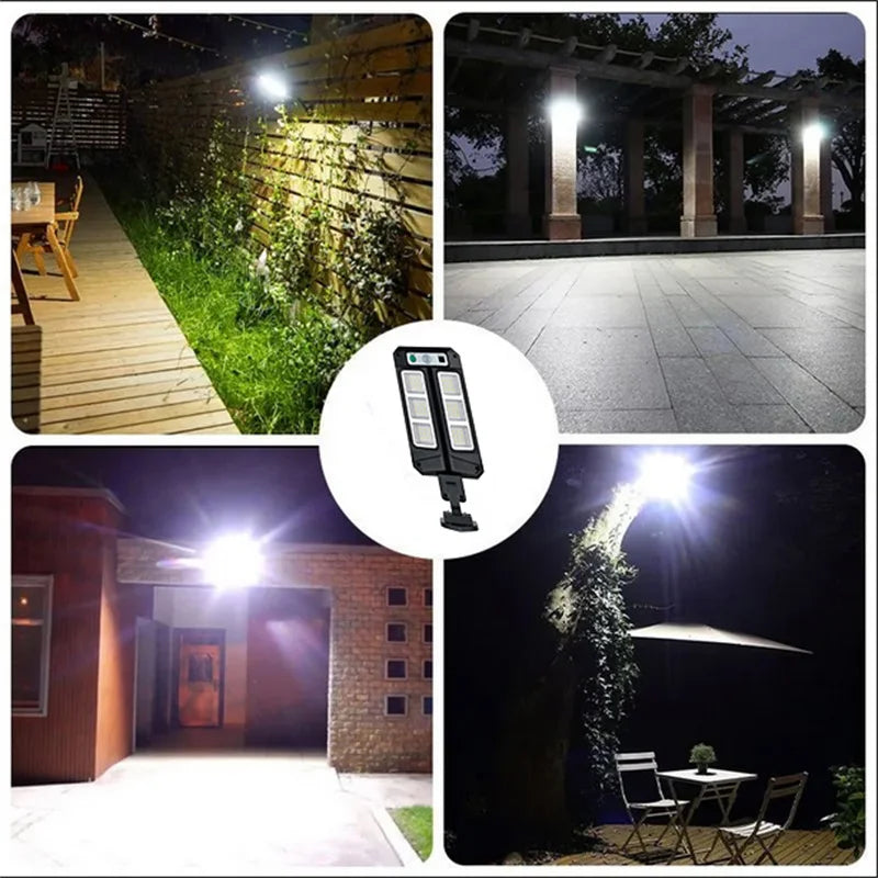 Solar Motion Sensor Porch Light Outdoor Waterproof Wall Lamp 3 Modes Zpaxo