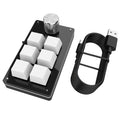 6 Key 1 Knob One Handed Mechanical Gaming Keyboard Bluetooth-Compatible/Wired RGB Red Switches for Gamers/Designers/Video Editor Zpaxo White USB China Mainland