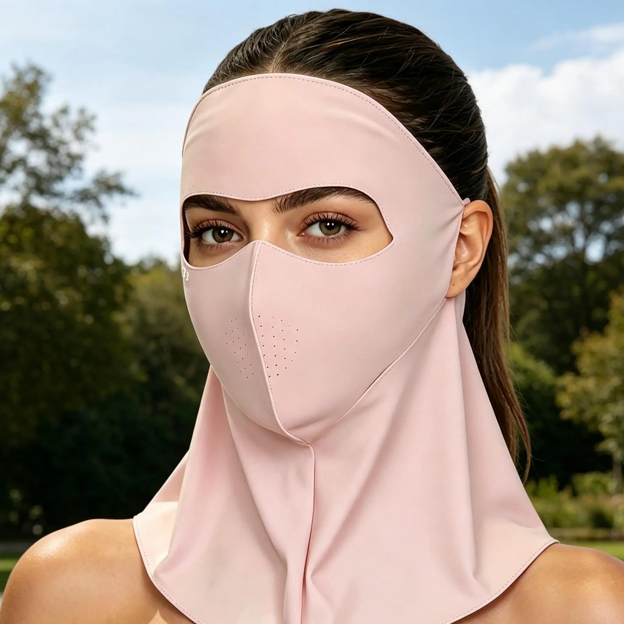 UPF 50+ Ice Silk Sun Face Mask – UV & Neck Protection UV Protection Face Mask Zpaxo