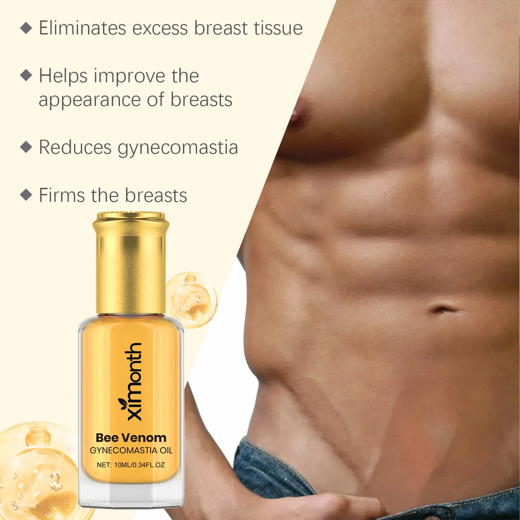 Bee Venom Men's Chest Firming Massage Oil – Contouring 10ml Chest Firming Body Oil Zpaxo