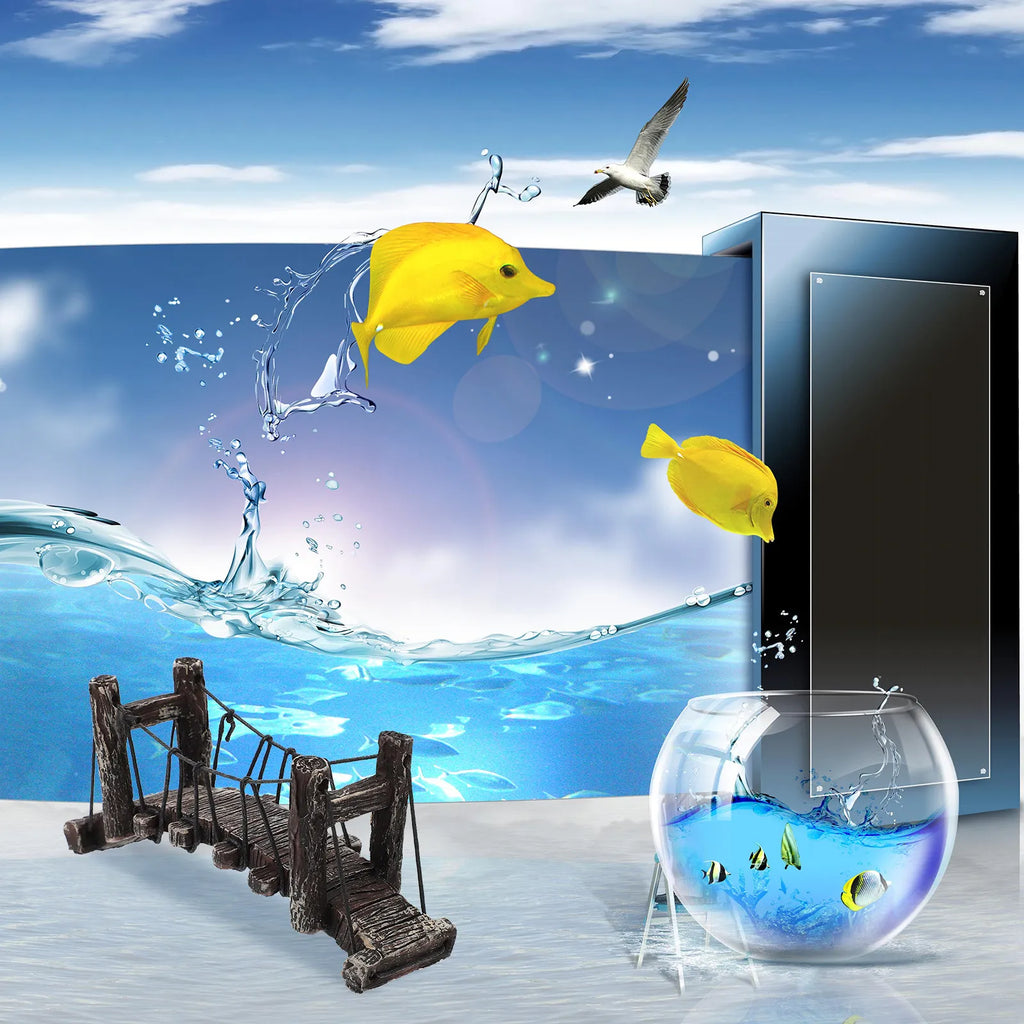 Aquarium Resin Fish Tank Bridge Decoration Synthetic Rope Delicate