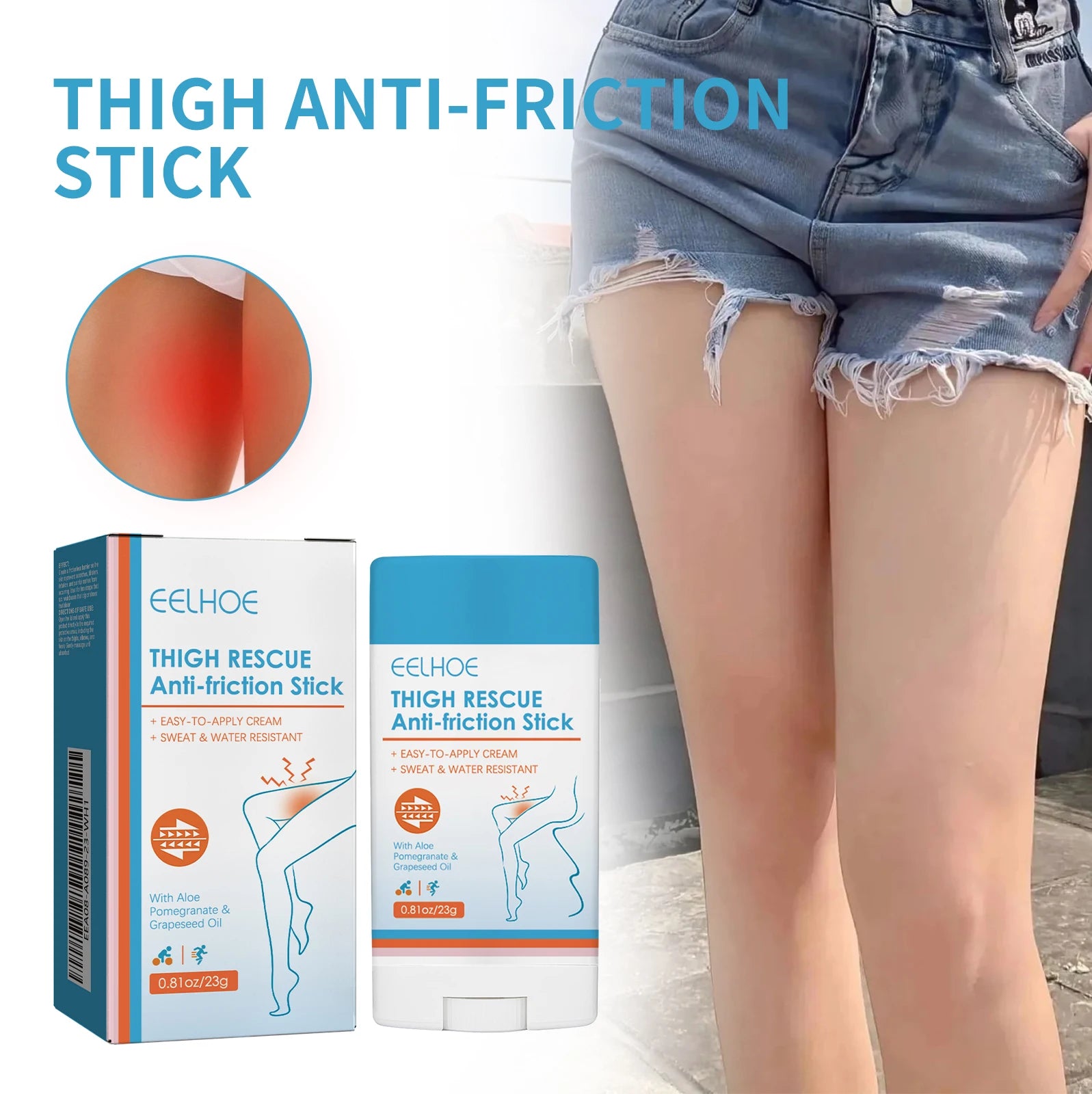 1/2/3/4/5Pcs Anti Chafing Stick Dry Skin Remedy Moisturizing Without Greasiness Gentle Nourishing Thigh Chafing Protection Zpaxo
