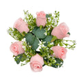 Artificial Flower Candle Ring Wreath | Pillar Candle Holder Floral Candle Ring Zpaxo Pink
