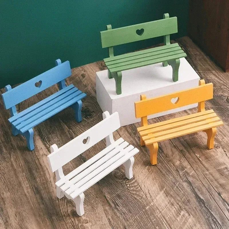 Creative Doll Home Furnishings Toys Mini Bench Decor Small Photo