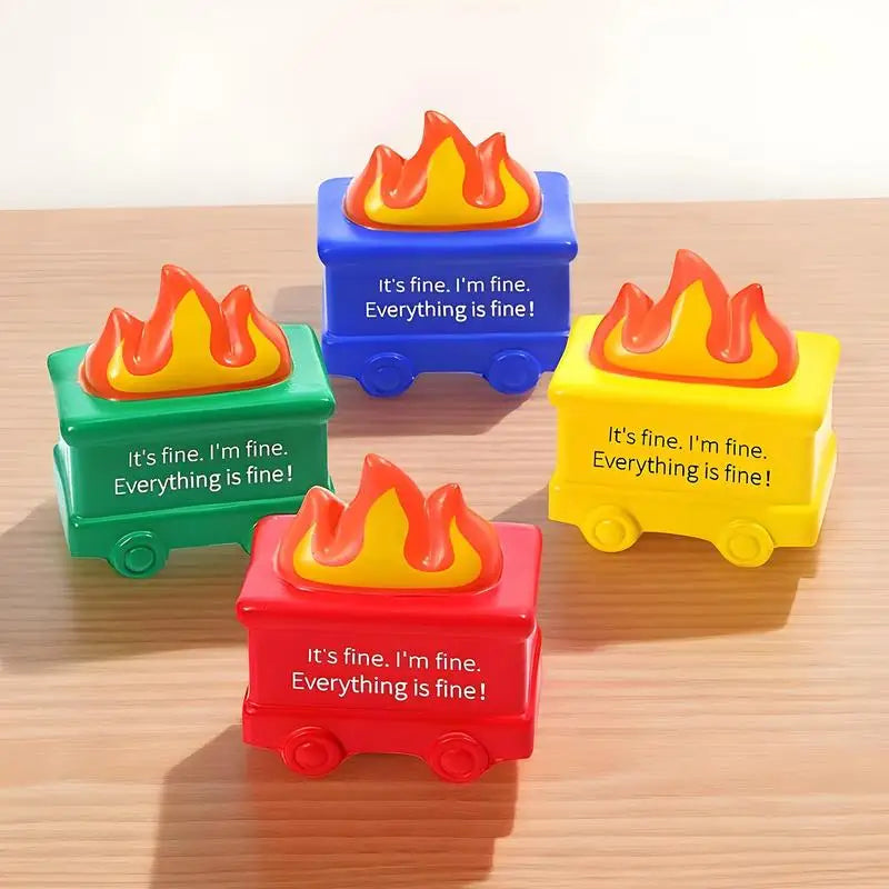 Dumpster Fire Fidget Toy Dumpster Fire Desk Accessories Portable Humorous Toy For Coworker Teacher Employee Adults Kids Zpaxo
