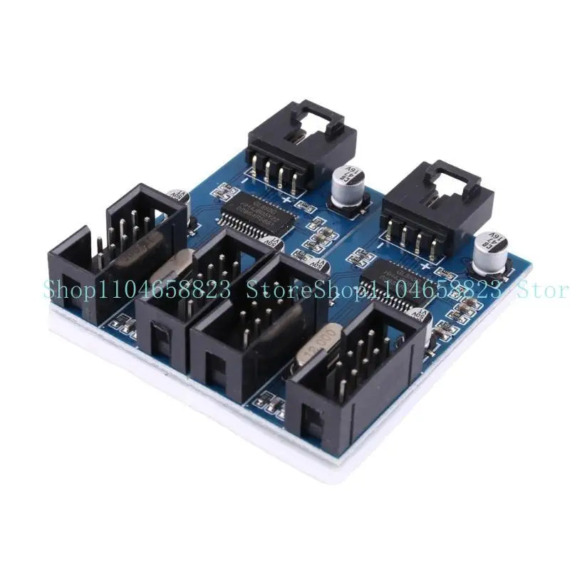 652F Motherboard 1 to 2/4 9-Pin USB HUB USB 2.0 9pin Connector Adapter Port Multilier Zpaxo