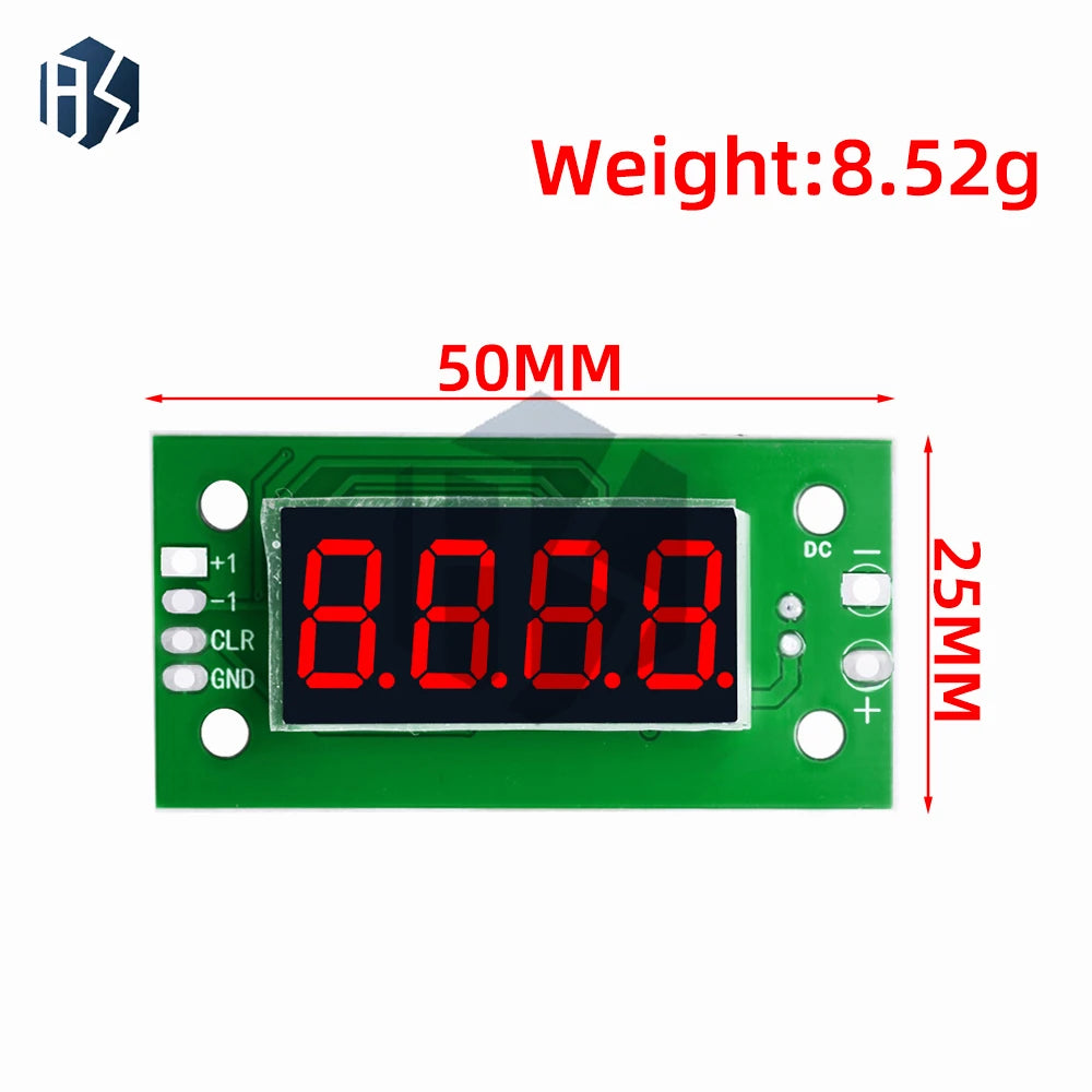 Digital Counter Module 0-9999 Range DC 4-25V LED Low-level Switching Zpaxo