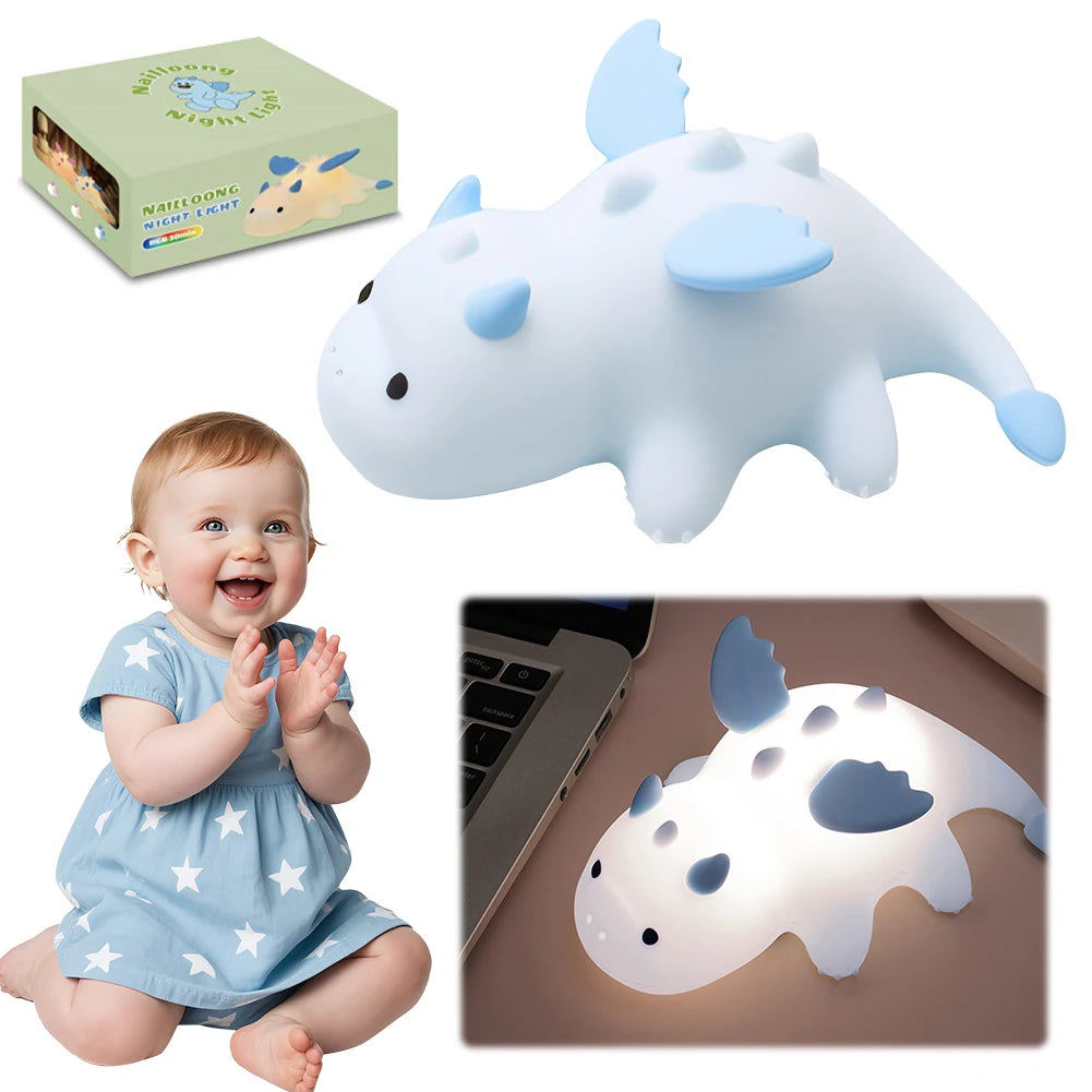 Little Dragon Creative Bedside Lamp Rechargeable Cute Atmosphere