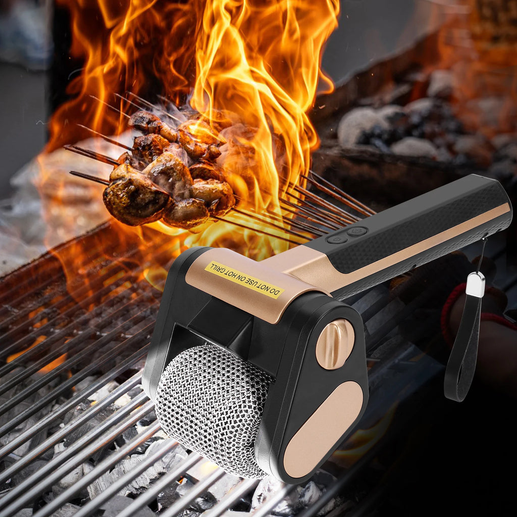 Electric Stainless Steel Roller Grill Cleaner Brush W Replaceable