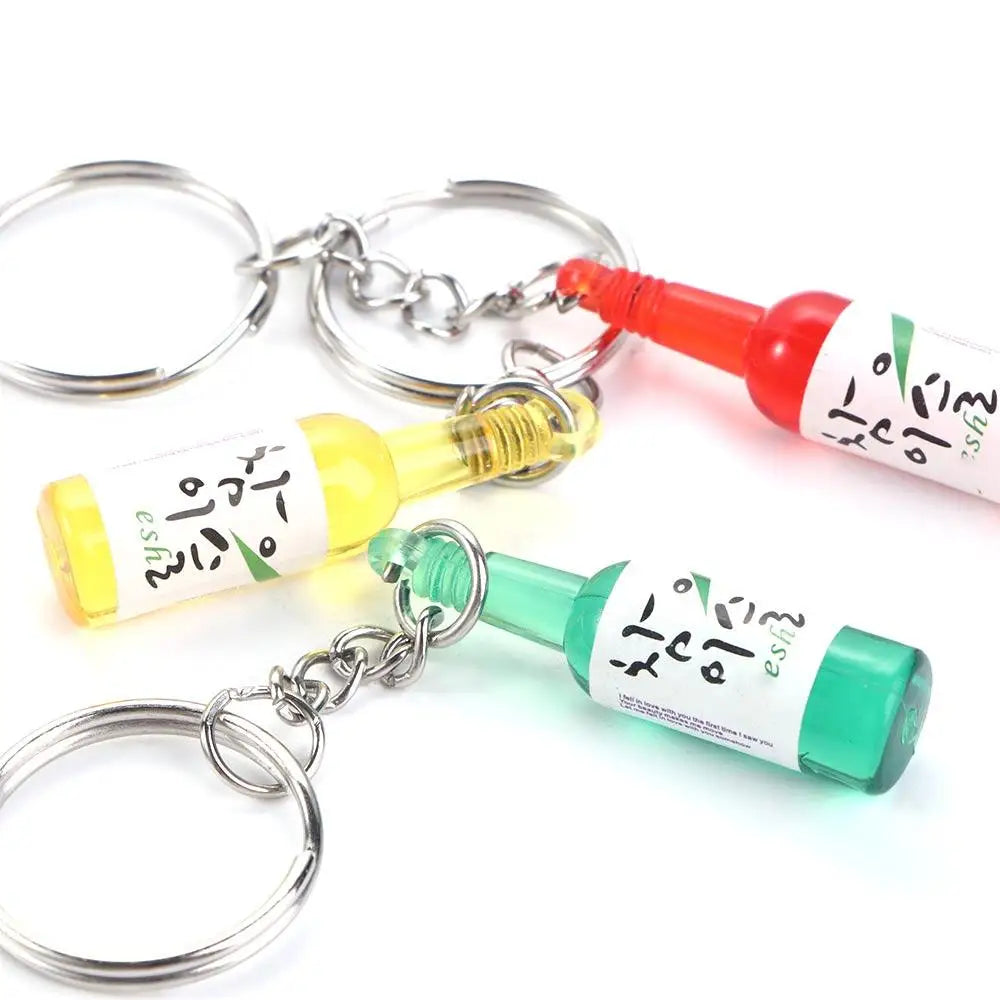 Accessions Craft Keyring Pendant Car Key Accessories Soju Cans Keychain Simulation Trinket Simulation Soju Cans Keyring Zpaxo