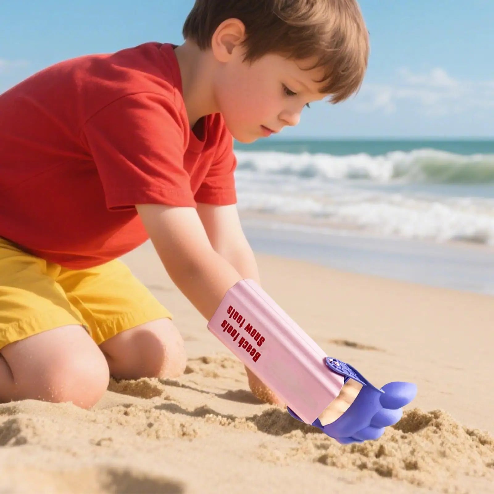 Handheld Sand Excavator Handheld Beach Sandbox Digger Toy Ergonomic Construction Shovel Snow Grabber Tool Outdoor Grip Strength Zpaxo