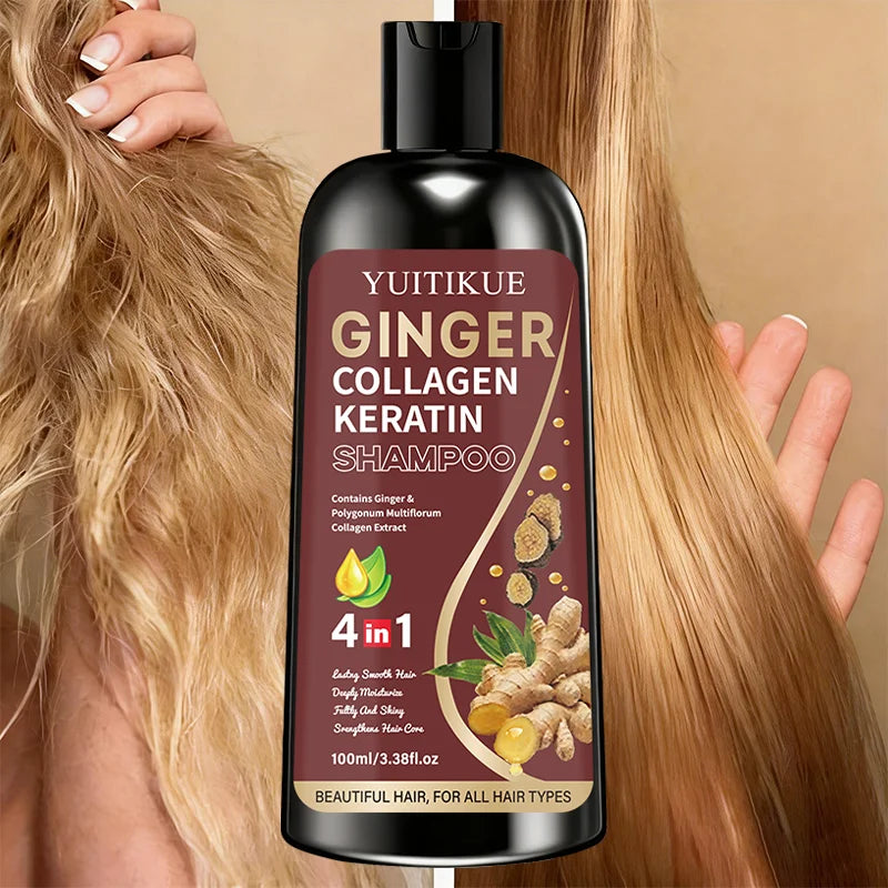 YUITIKUE Ginger Collagen Shampoo – Smooth & Glossy Hair Collagen Hair Shampoo Zpaxo Default Title