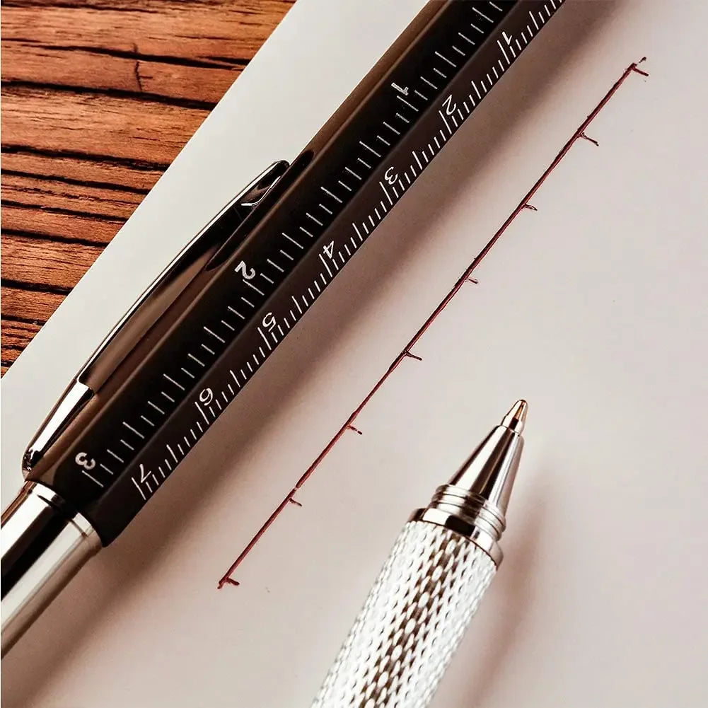 7 in1 Multifunction Ballpoint Pen Modern Handheld Tool Measure Zpaxo