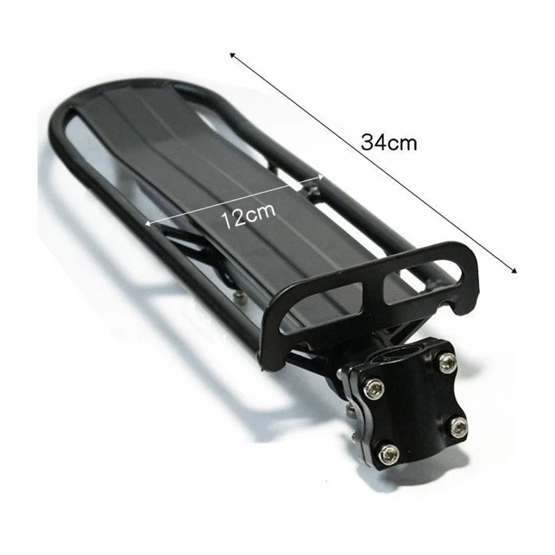 9KG Bicycle Luggage Carrier Bike Rack Aluminum Alloy Cargo Rear Rack Shelf Cycling Seatpost Bag Holder Stand MTB Install Tools 9 Zpaxo Black