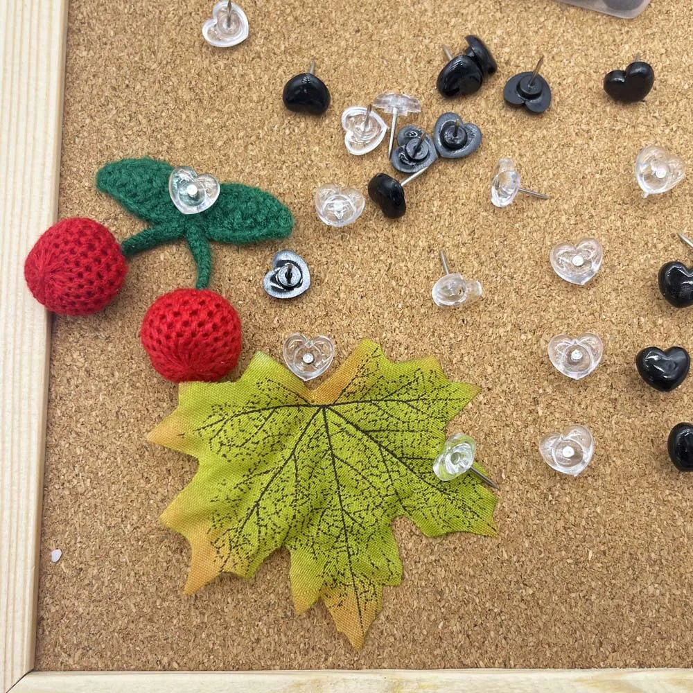 Heart Push Pins, 100 Pcs Decorative Push Pins for Cork Board Cute Thumb Tacks for Bulletin Board Photo Wall Picture Maps Posters Zpaxo