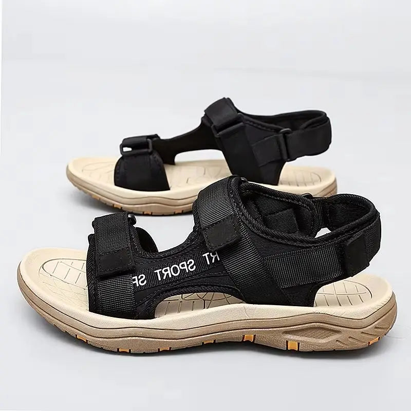 Summer Men Sandals Leather Mens Casual Shoes Outdoor Beach Roman Zpaxo