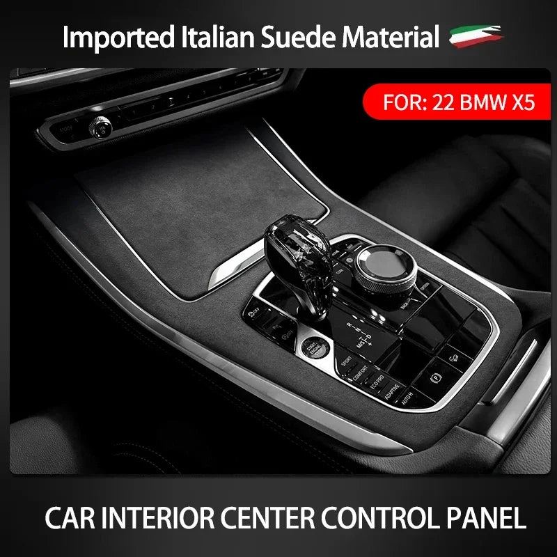 Alcan tara Gear knob Shift Stick Central Panel Cover For BMW X5 G05 X7 G07 2019 2020 2021 2022 2023 Car Trim Upgarde Accessories Zpaxo
