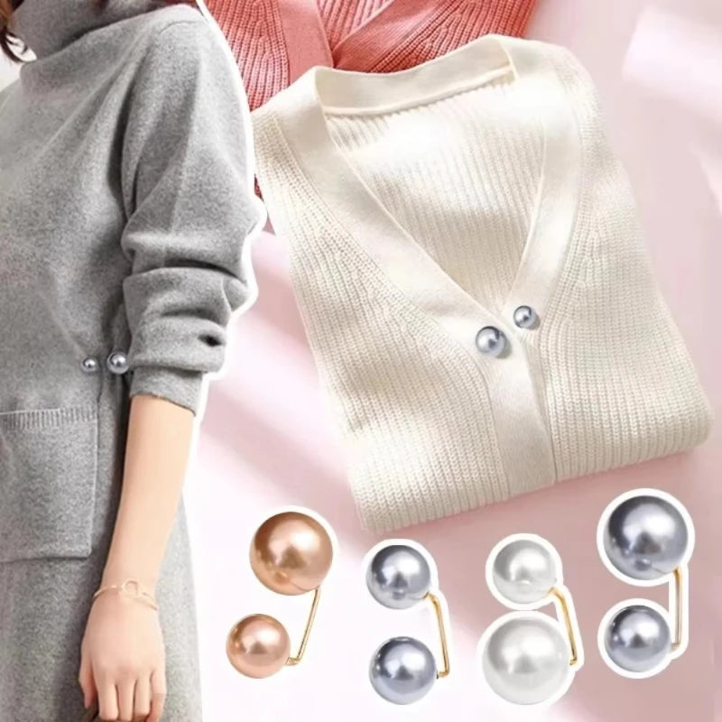 Pearl Non-Slip Safety Pin Brooch Set – Scarf & Dress Fastener