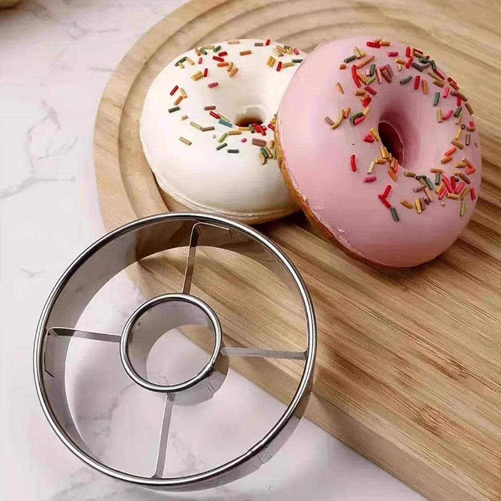 Stainless Steel Donut Cutter Mold Doughnut Making Cutters Bagels Cookies Biscuits Baking Tools Zpaxo