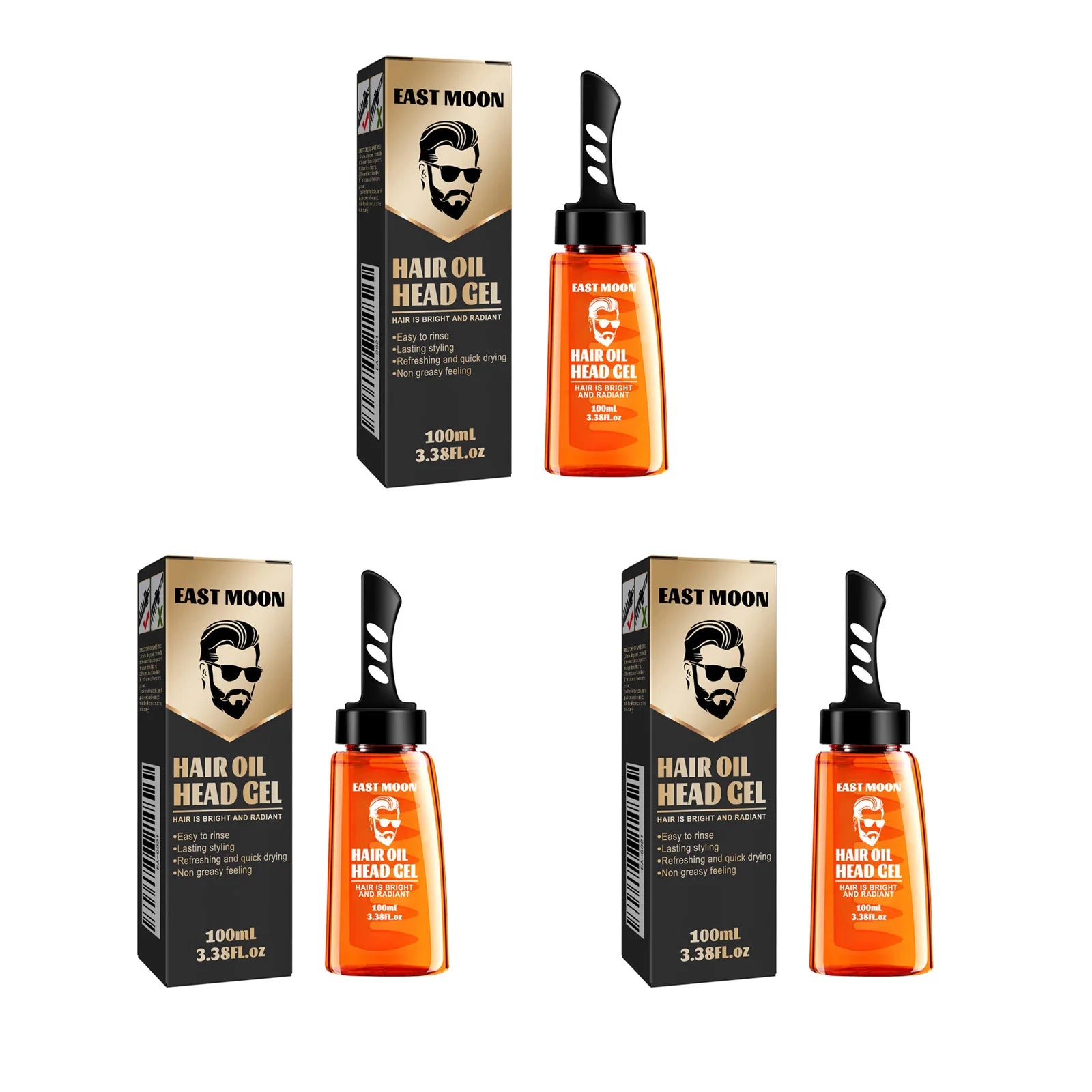 Jaysuing 2-in-1 Men's Hair Wax Gel with Wide Tooth Comb Hair Wax Pomade Zpaxo 3 x 100ml Boxed