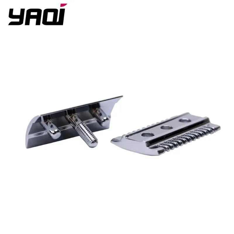 2026 YAQI Razor Head "The FLIPSIDE by YAQI" A Dual Comb Dual Aggression Level Mens Razor Head In Chrome Zpaxo