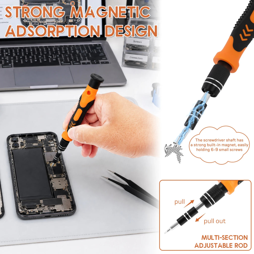 Precision Screwdriver Set 115 in 1 Magnetic Repair Tools Extension Flexible Shaft for Phone Switch Laptop Laptop Pc Case Zpaxo