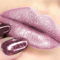 Pearlescent Pink Glitter Velvet Lipstick Metallic Long Lasting Matte