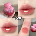 Love Heart Mirror Water Light Lip Gloss Long-lasting Shimmer Moisturizing Smooth Lip Glaze Easy To Color Non-stick Lip Makeup Zpaxo 02
