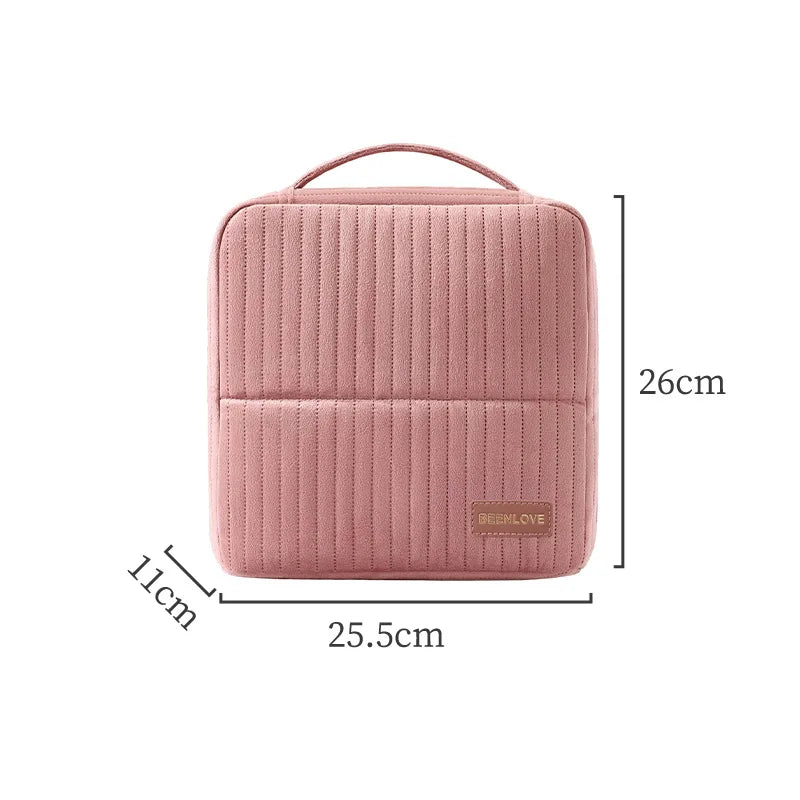 Autumn and Winter Dutch Fleece Multi Compartment Storage Foreskin Label Makeup Bag with Large Capacity and Standing Makeup Bag Zpaxo
