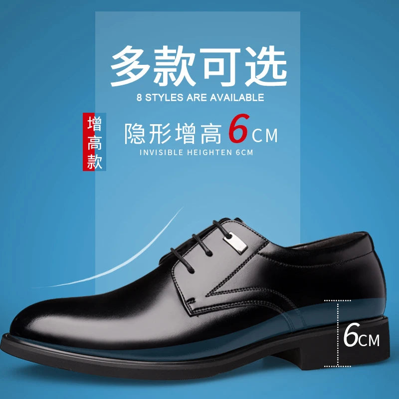 Summer Breathable Mens Dress Shoes Perforated Leather Lace Up Formal Zpaxo