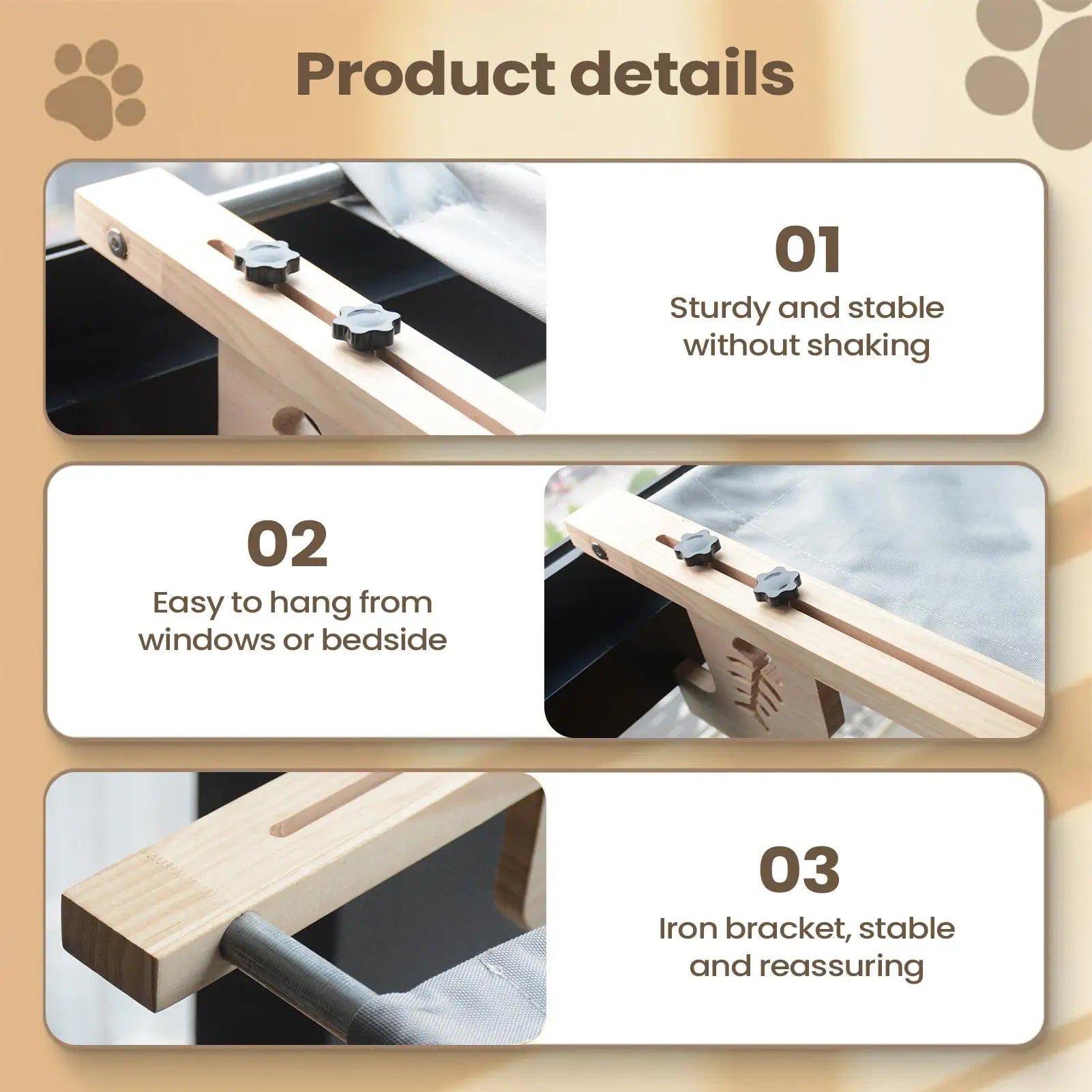 Cat Window Bed Plush Cushion Ball Resting Spot Seat Home Apartment