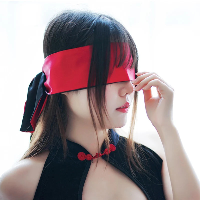 Eye Mask Satin Sex Cover Imitation Silk Sleep Band Soft Tie Blindfold