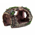 Resin Aquarium Ornaments Decorations Artificial Barrel Cave