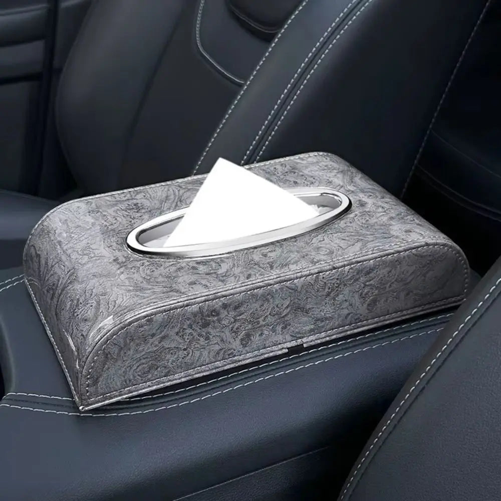 Glossy Wood Grain Car Center Armrest Box Curved Design High-end Paper Zpaxo