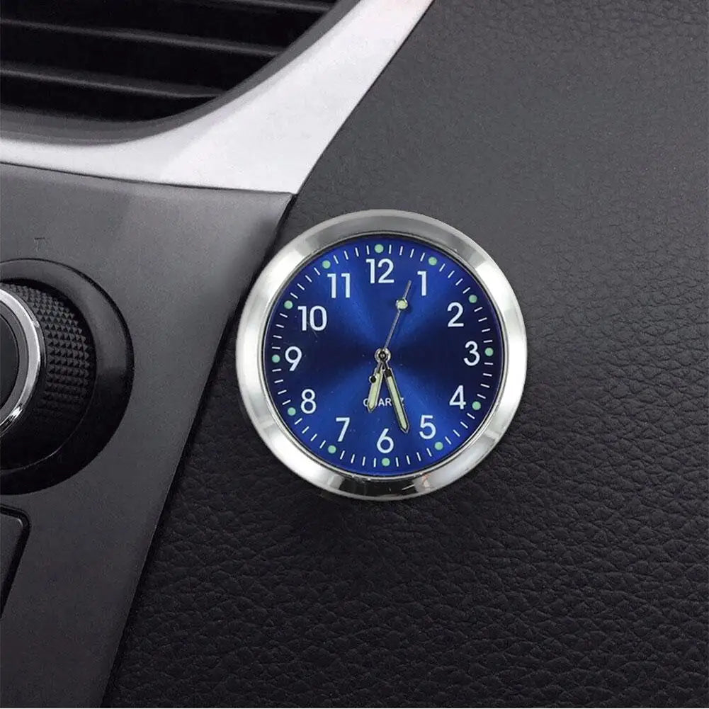1Pcs Mini Universal Car Clock Luminous Auto Ornament Internal Stick-On Waterproof Mini Watch Car Quartz Clock Car Accessories Zpaxo